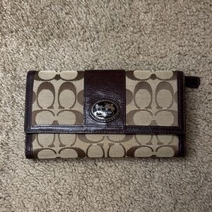 Coach Brown and Tan Wallet